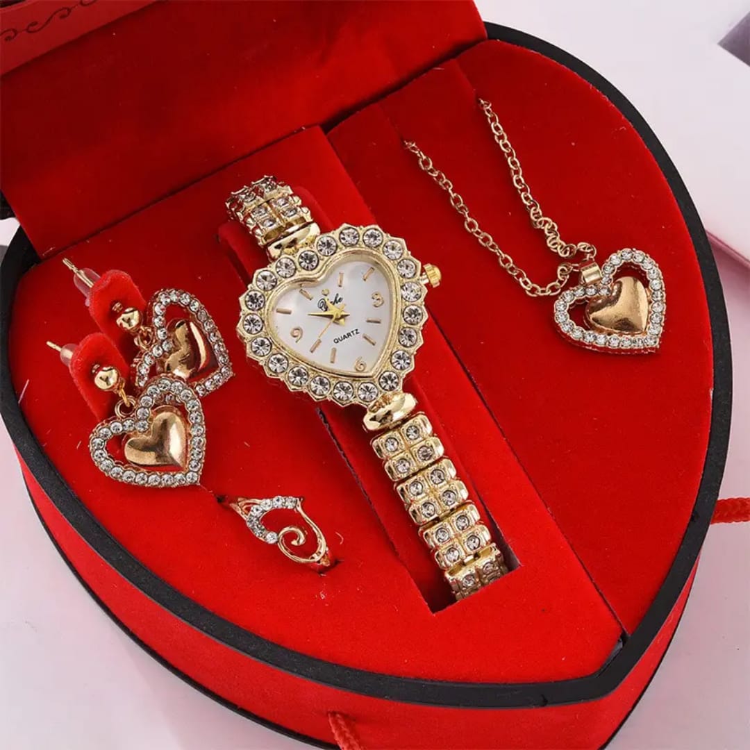 4-in-1 Ladies Gift Set Watch & Jewelry